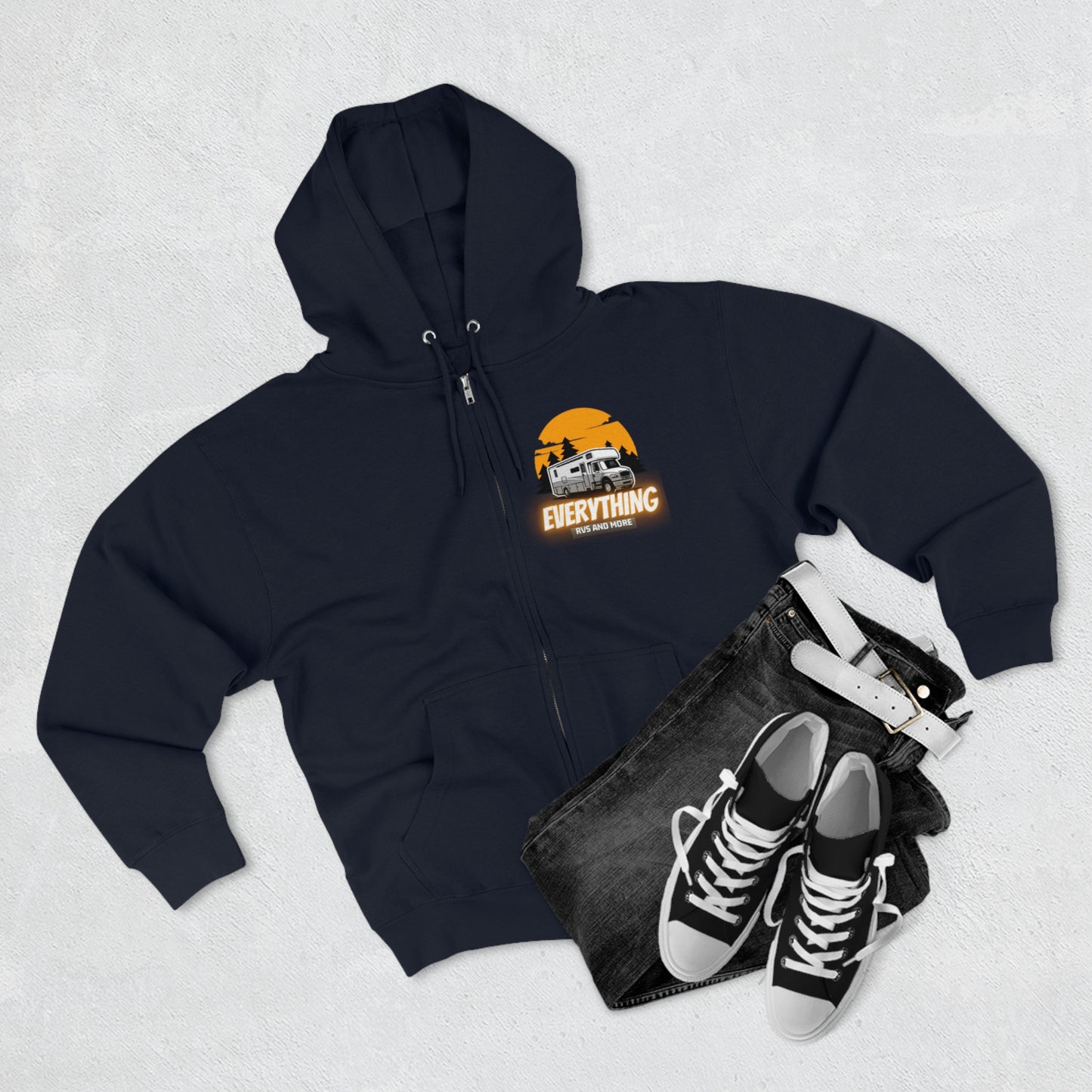 Unisex Zip Hoodie, Soft & Comfortable
