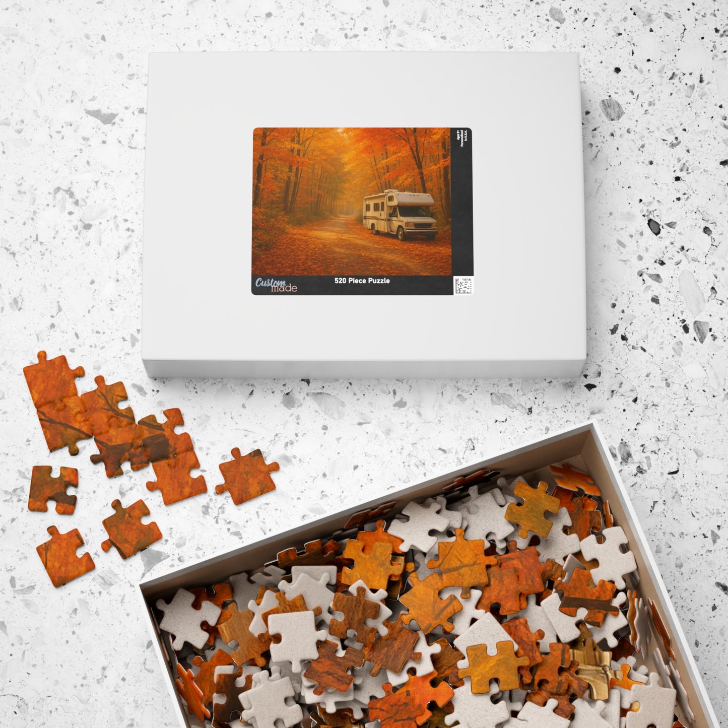 Autumn RV Puzzle – 110, 252, 520, 1014-piece, Family Fun Activity, Cozy Nights In, Fall Decorating, Gift for Puzzle Lovers