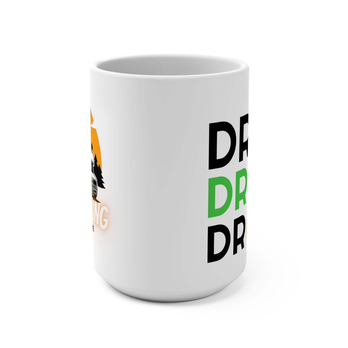 15oz Durable White Ceramic Coffee Mug