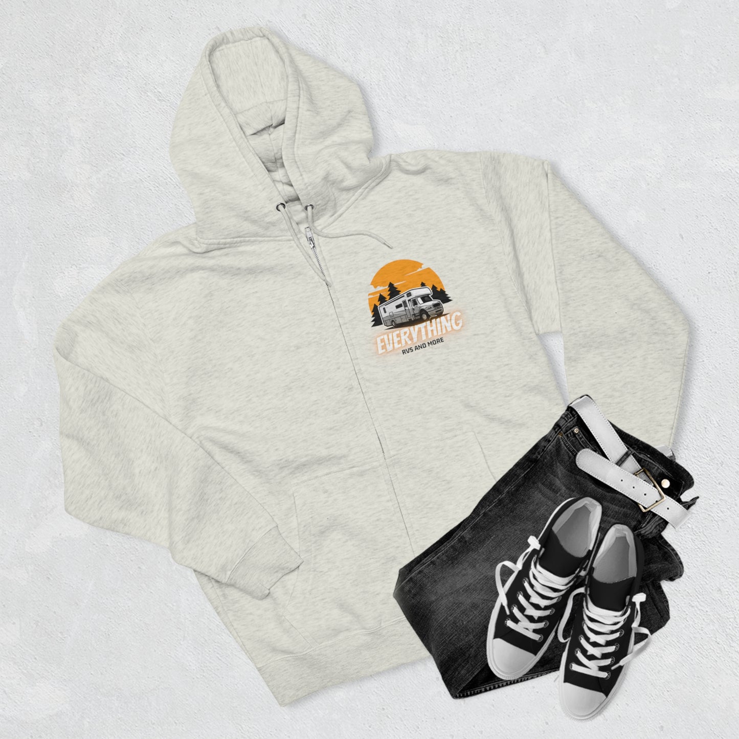 Unisex Zip Hoodie, Soft & Comfortable