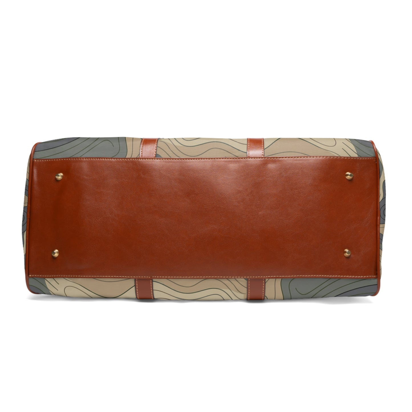 Topographic Camo Waterproof Travel Bag — Durable Weekend Duffle for Outdoor Adventurers