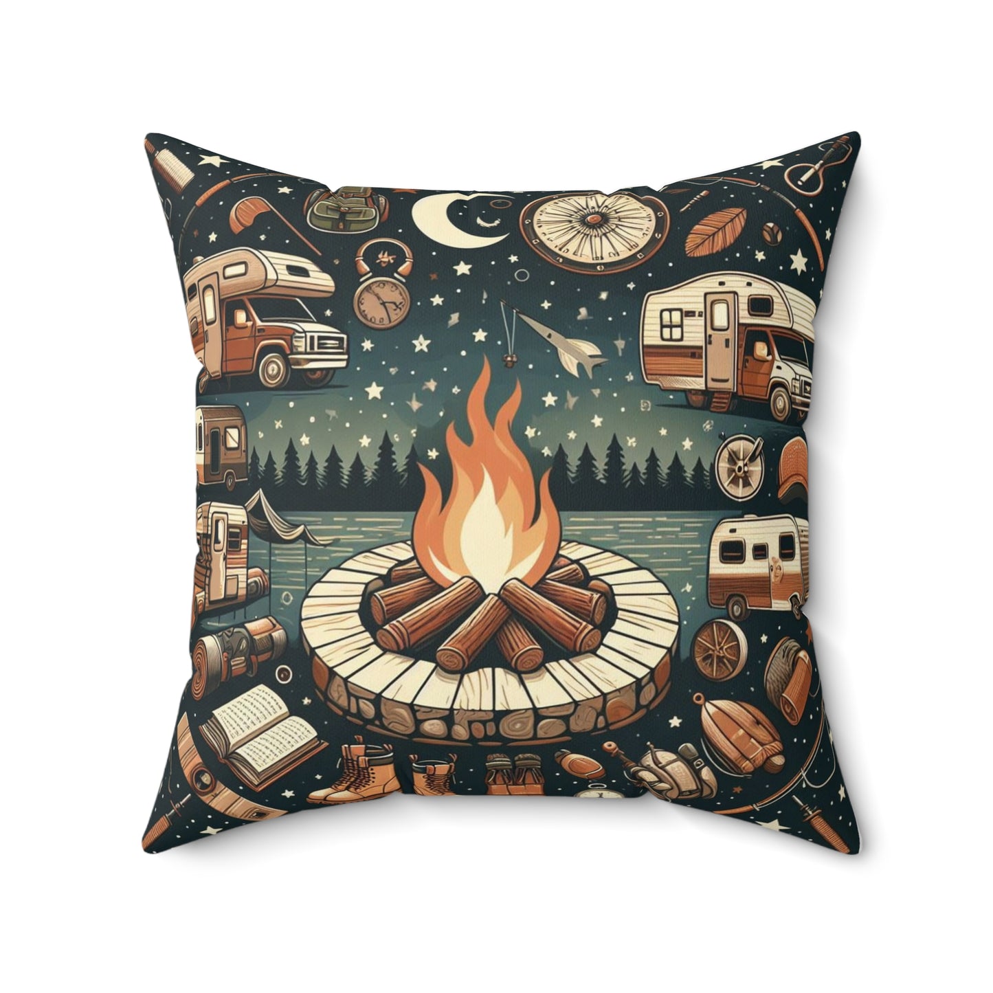 Spun Polyester Square Pillow