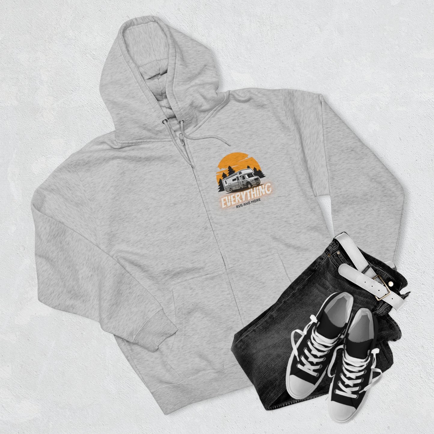 Unisex Zip Hoodie, Soft & Comfortable
