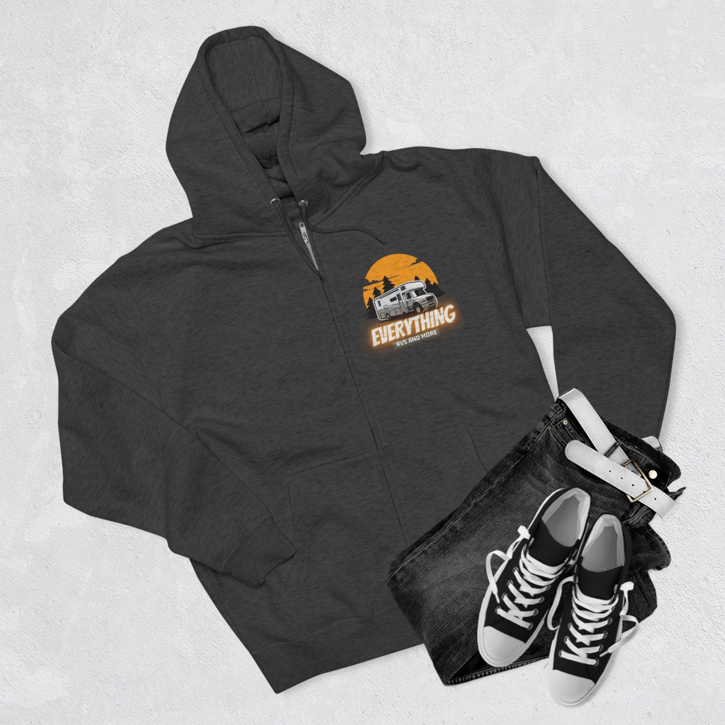 Unisex Zip Hoodie, Soft & Comfortable