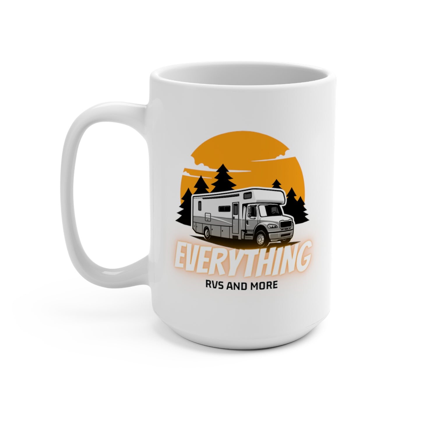 15oz Durable White Ceramic Coffee Mug