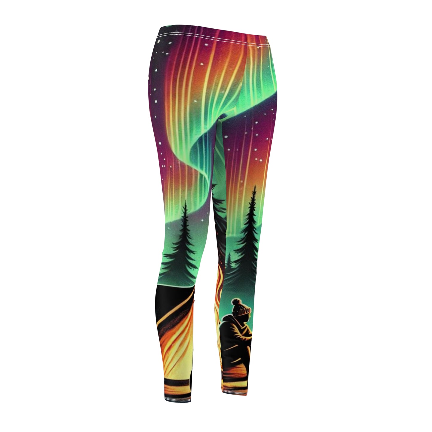 Aurora Night Camp Leggings for Women - Colorful Outdoor Style
