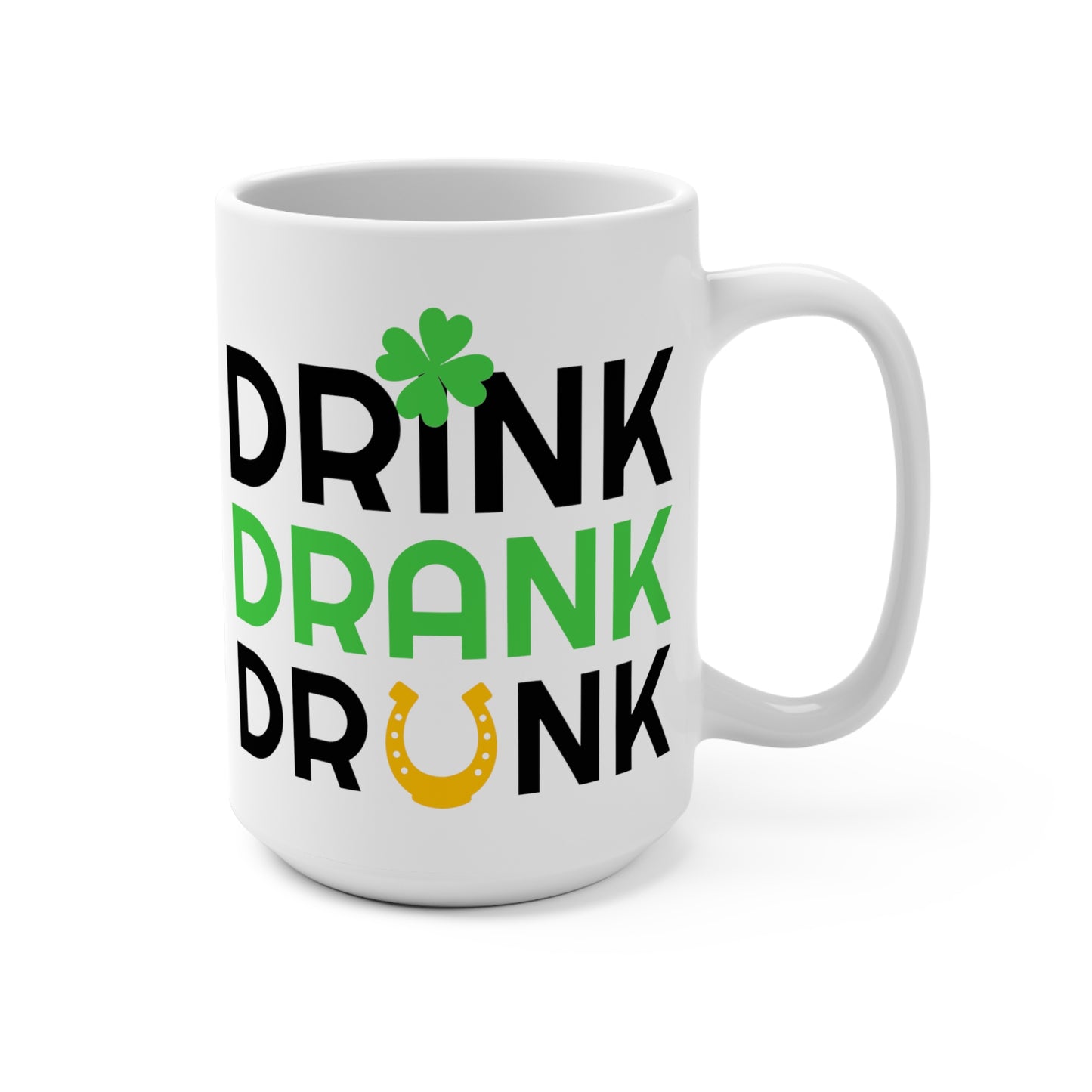 15oz Durable White Ceramic Coffee Mug
