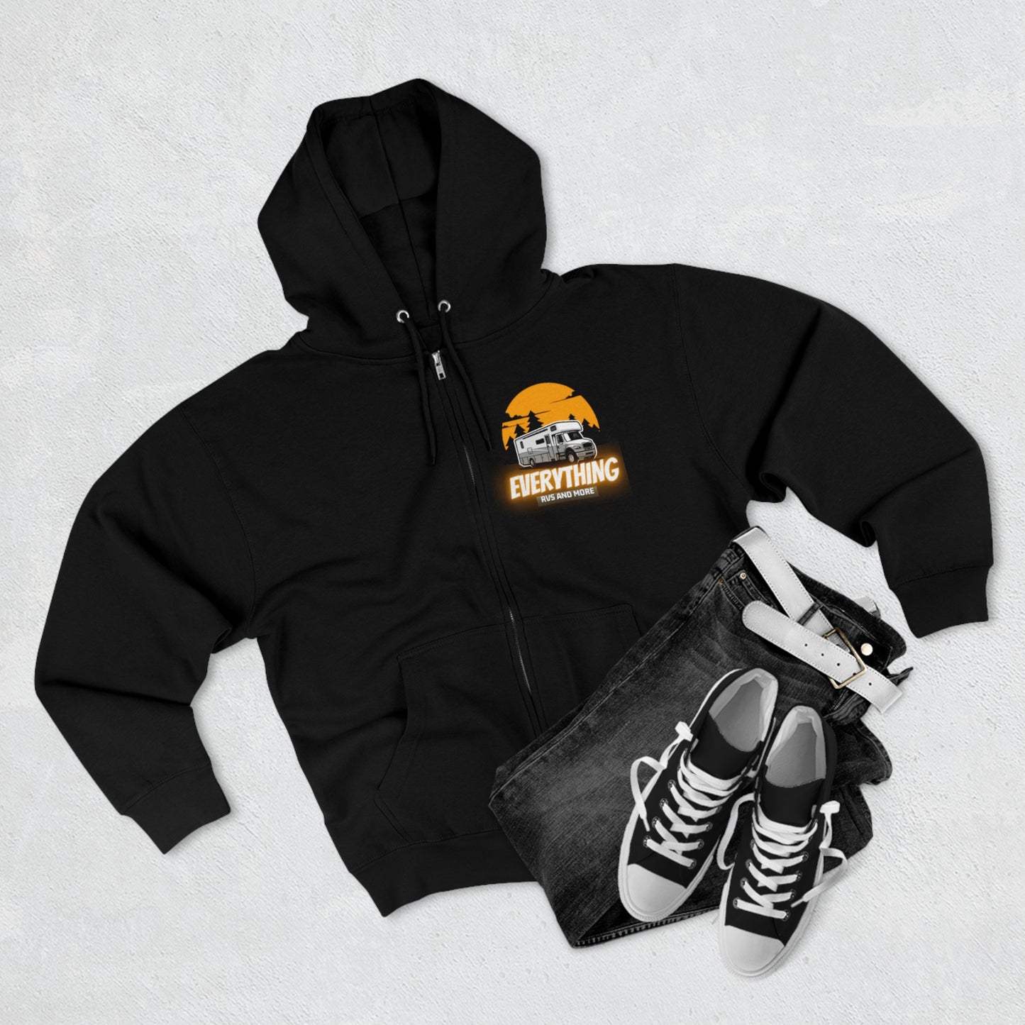 Unisex Zip Hoodie, Soft & Comfortable