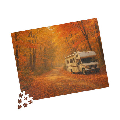 Autumn RV Puzzle – 110, 252, 520, 1014-piece, Family Fun Activity, Cozy Nights In, Fall Decorating, Gift for Puzzle Lovers
