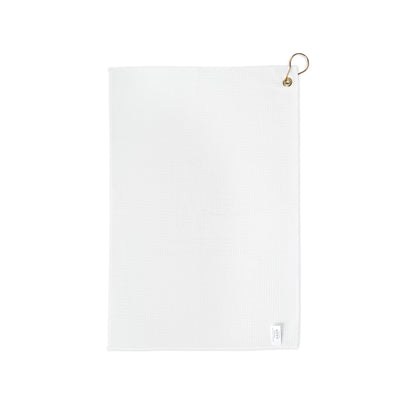 Golf Towel — “I’m a camper that loves to golf” Microfiber Towel with Clip