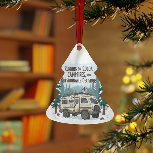 RV Christmas Metal Ornament — "Everything RVs" Holiday Bell Decor
