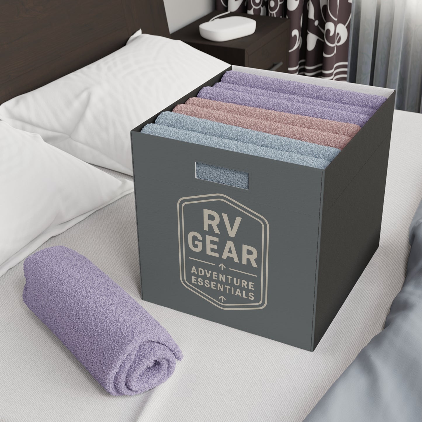 RV Gear Felt Storage Bin — Adventure Essentials Organizer for RV & Camping