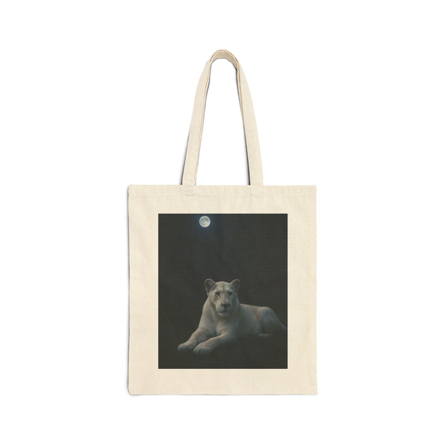 Moonlit Canine Cotton Tote | Dog Lover Gift, Eco-Friendly Bag, Unique Pet Accessory, Animal Lover Tote, Versatile Shopping Bag