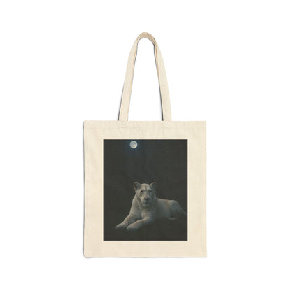 Moonlit Canine Cotton Tote | Dog Lover Gift, Eco-Friendly Bag, Unique Pet Accessory, Animal Lover Tote, Versatile Shopping Bag