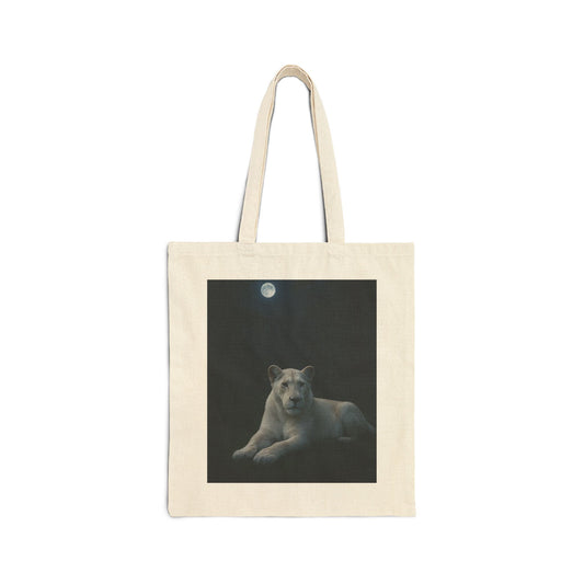 Moonlit Canine Cotton Tote | Dog Lover Gift, Eco-Friendly Bag, Unique Pet Accessory, Animal Lover Tote, Versatile Shopping Bag