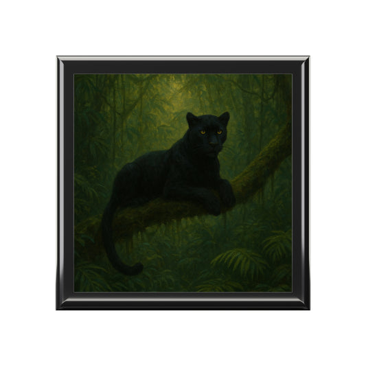 Mystical Jungle Black Panther Jewelry Box | Nature Lover Gift | Home Decor | Keepsake Organizer | Unique Wildlife Decor