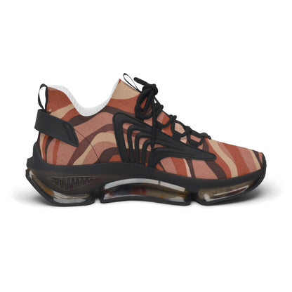 Mesh Sneakers — Women's Brown Zebra Wave Athletic Shoes