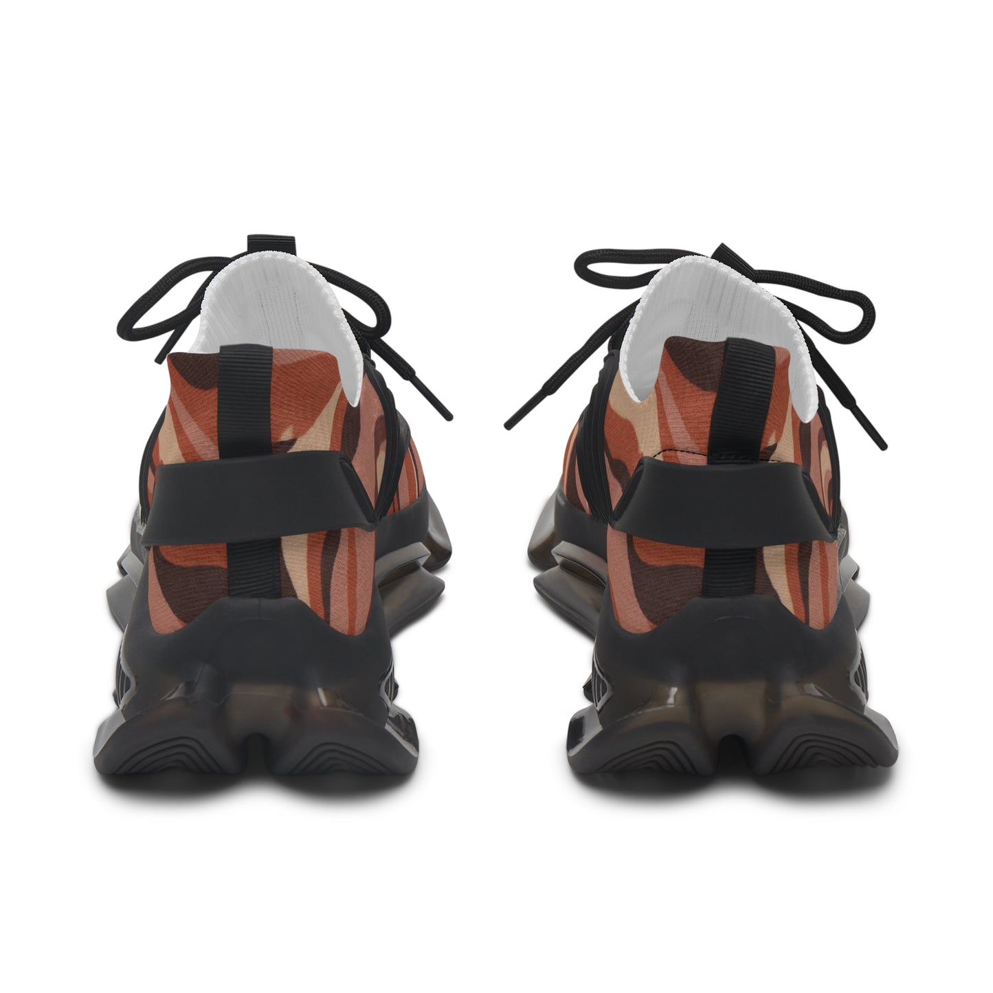 Mesh Sneakers — Women's Brown Zebra Wave Athletic Shoes