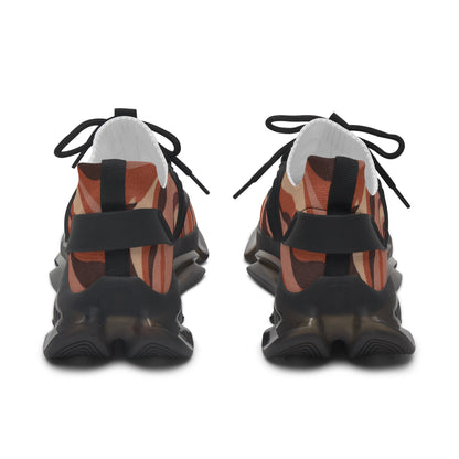 Mesh Sneakers — Women's Brown Zebra Wave Athletic Shoes