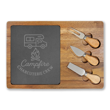 Engraved Campfire Charcuterie Board