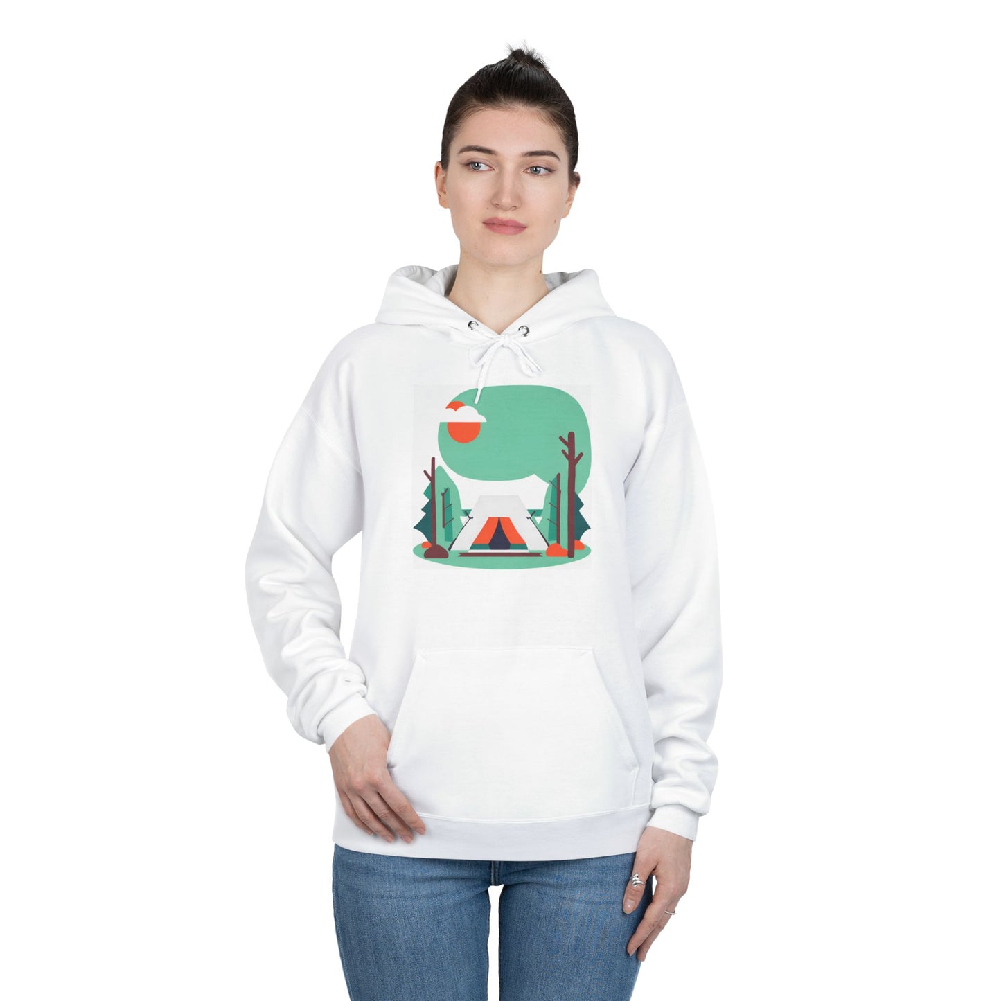 Hoodie Sweatshirt - Unplug Unwind Reconnect Camping Design