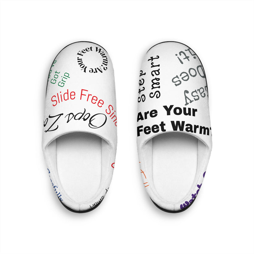 Comfortable Men's Indoor Slippers with witty quotes