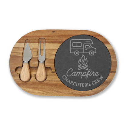 Engraved Campfire Charcuterie Board