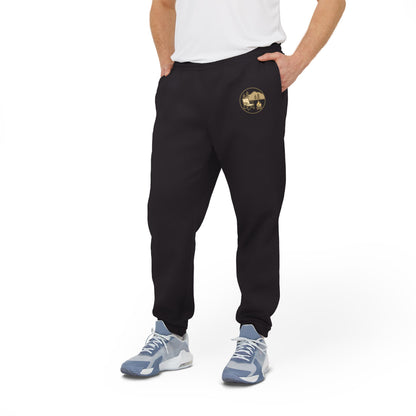 Fleece Joggers — Grey Adidas Logo Sweatpants