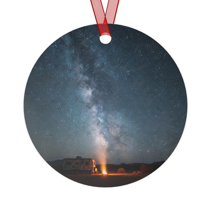 RV Christmas Metal Ornament — "Everything RVs" Holiday Bell Decor