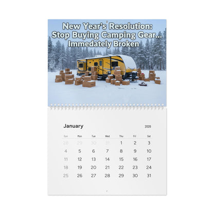 Camping Humor Wall Calendar 2026