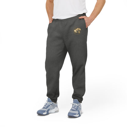 Fleece Joggers — Grey Adidas Logo Sweatpants