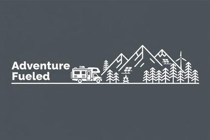 Adventure Fueled 25oz Flip Straw Bottle — Mountain & Camper Design