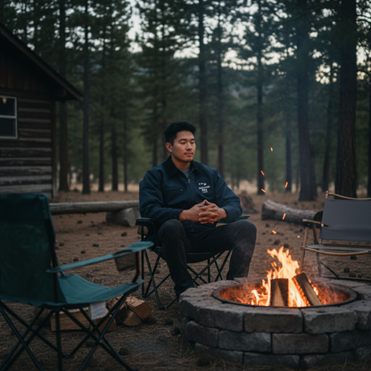 Embroidered Work Jacket — Durable Duck Cloth Utility Coat with Logo