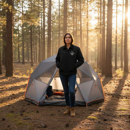 Embroidered Work Jacket — Durable Duck Cloth Utility Coat with Logo