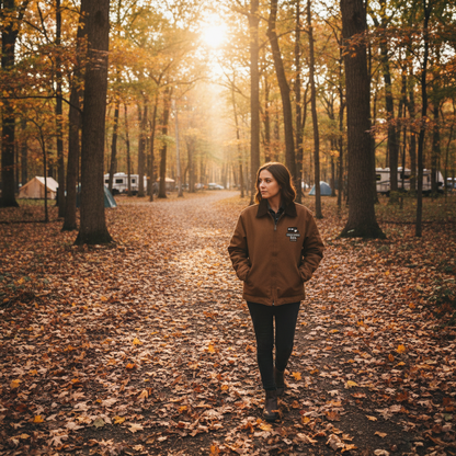 Embroidered Work Jacket — Durable Duck Cloth Utility Coat with Logo