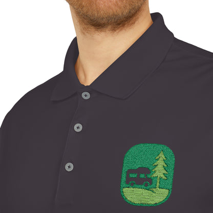 Performance Polo — Grass Patch Camper Logo Embroidered Golf Shirt