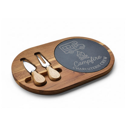 Engraved Campfire Charcuterie Board