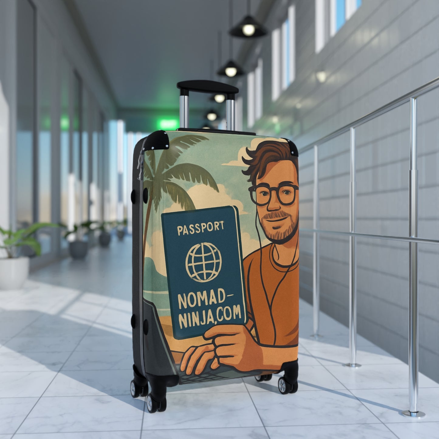 Nomad Passport Suitcase, Travel Luggage, Vacation Bag, Travel Essentials, Adventure Gear, Stylish Carry-On