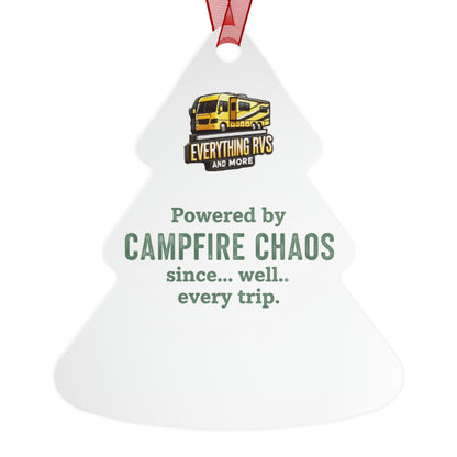 RV Christmas Metal Ornament — "Everything RVs" Holiday Bell Decor