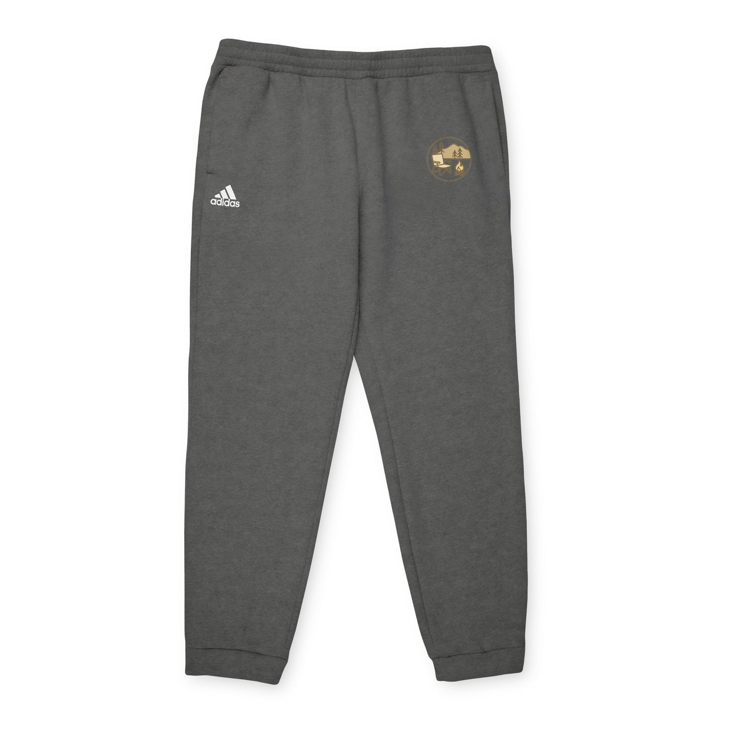 Fleece Joggers — Grey Adidas Logo Sweatpants