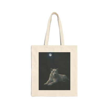 Moonlit Canine Cotton Tote | Dog Lover Gift, Eco-Friendly Bag, Unique Pet Accessory, Animal Lover Tote, Versatile Shopping Bag
