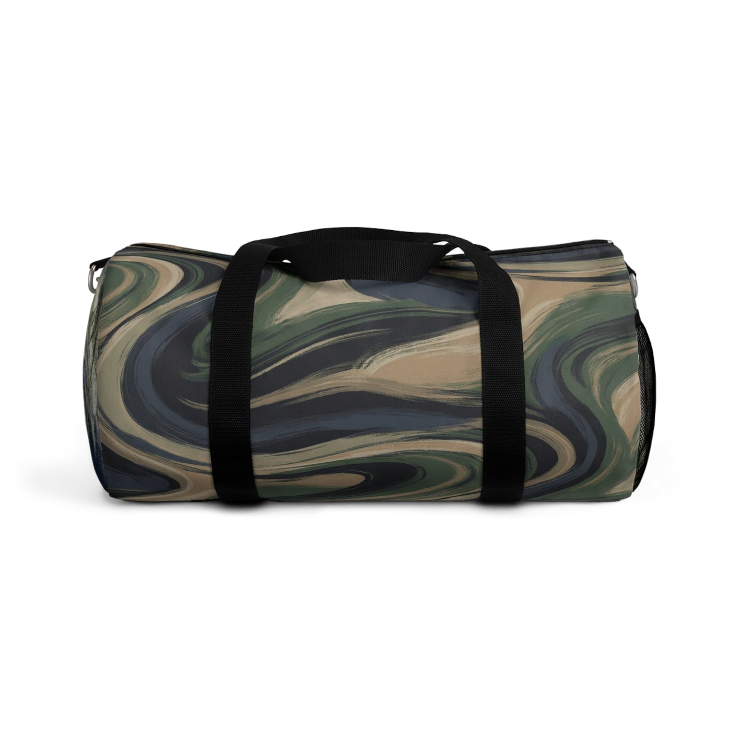 Camouflage Swirl Duffel Bag – Olive & Tan Travel Gym Bag