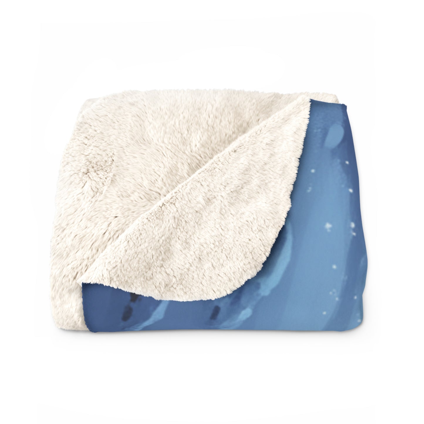 Winter Cabin Sherpa Blanket — Cozy Snowy Night Fleece Throw