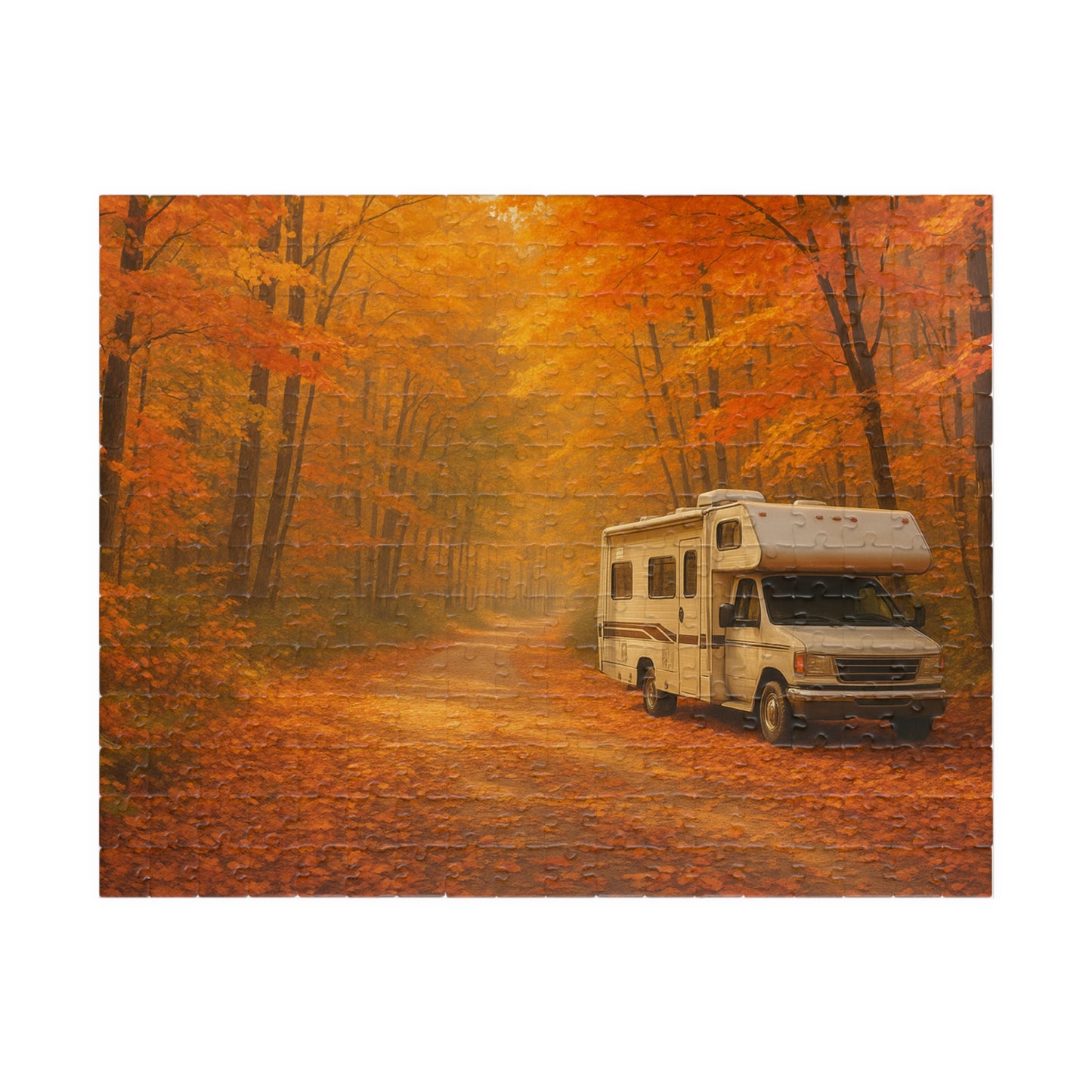 Autumn RV Puzzle – 110, 252, 520, 1014-piece, Family Fun Activity, Cozy Nights In, Fall Decorating, Gift for Puzzle Lovers