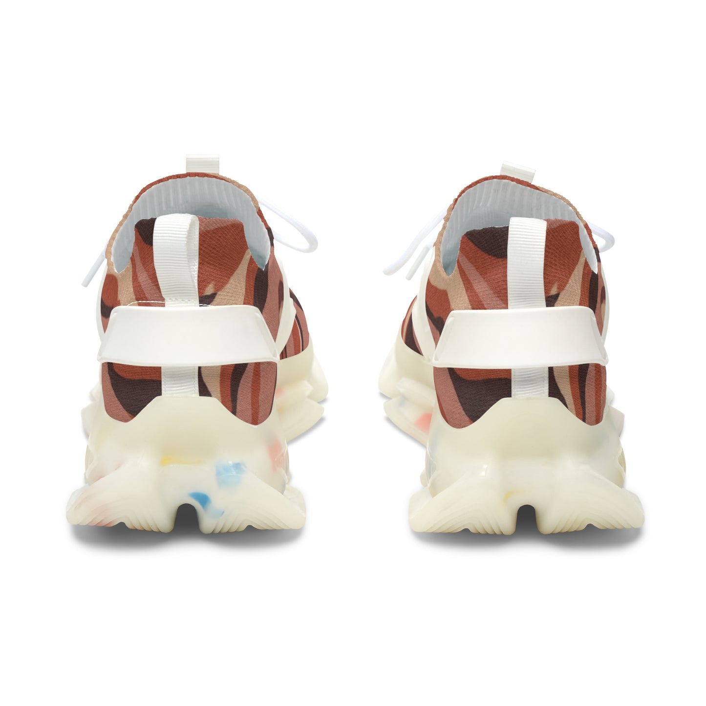 Mesh Sneakers — Women's Brown Zebra Wave Athletic Shoes