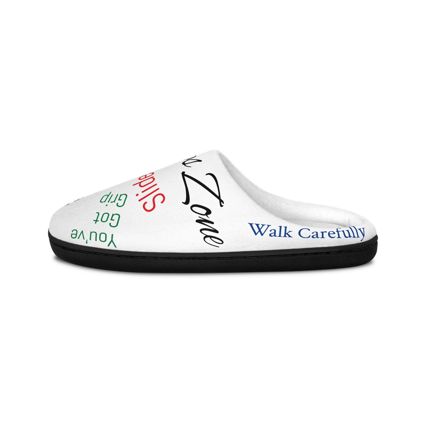 Comfortable Men's Indoor Slippers with Fun Witty Quotes