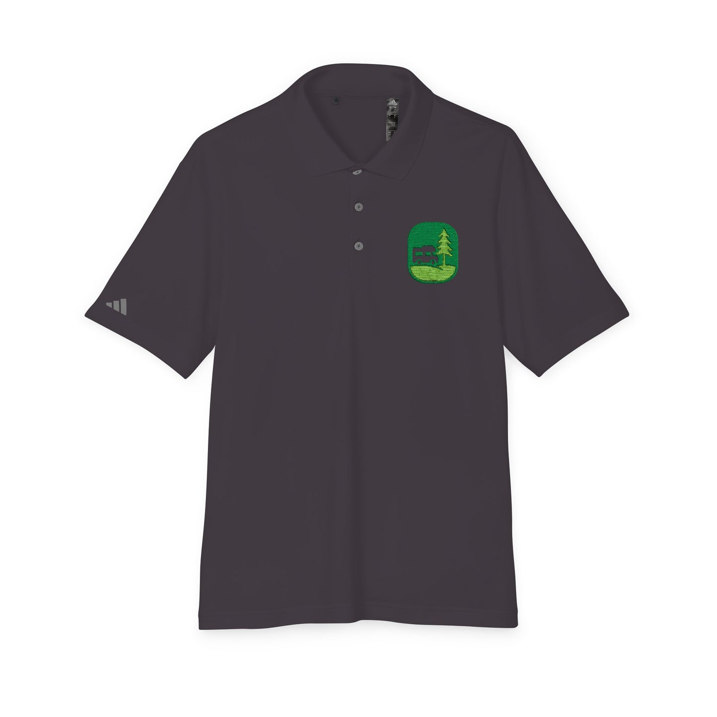 Performance Polo — Grass Patch Camper Logo Embroidered Golf Shirt