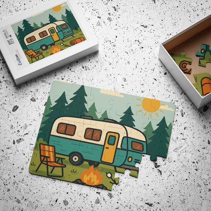 Kids' Camping Adventure Puzzle, 30-Piece, Fun Family Activity, Outdoor Exploration Game, Educational Toy for Kids, Nature-Themed Gift