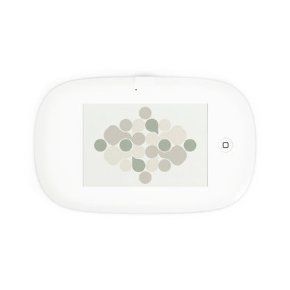 UV Phone Sanitizer & Wireless Charging Pad — Minimal Neutral Dot Design