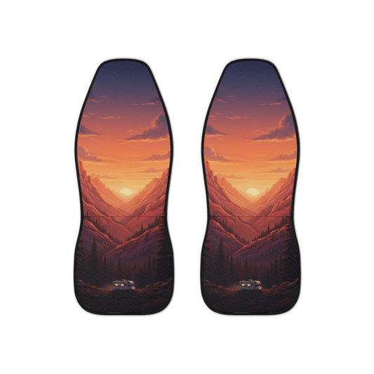 Sunset Mountain Car Seat Covers — Scenic Sunset Drive Seat Protector